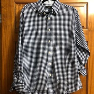 Nautica Blue Gingham Long Sleeve Shirt